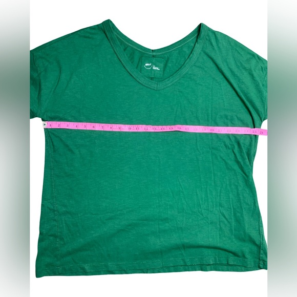 NWT Aerie Oversized V-Neck Boyfriend T-Shirt Size Large Green Dark Algae 3676 - Picture 7 of 12
